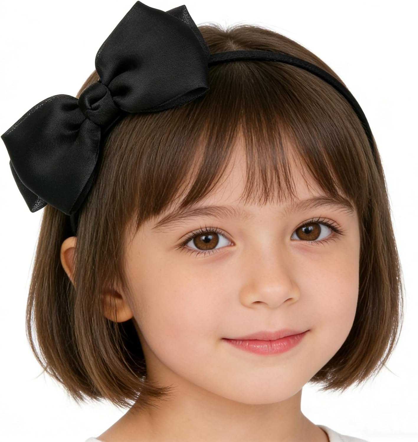 Hovebeaty Bow Hairband Soft Elastic Lace Bowknot Headband for Women and Girls, Perfect Hair Accessories for Party and Cosplay (Black) - Pink image number 2