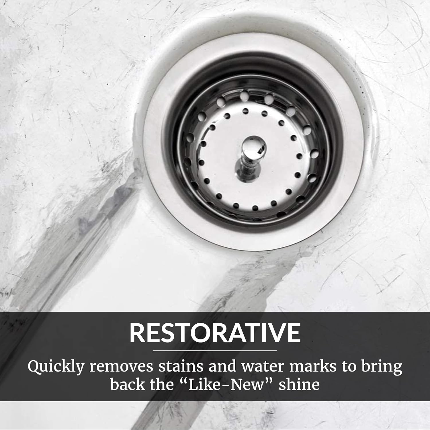 HOPE'S Perfect Sink Cleaner and Polish, Restorative, Removes Stains, Cast Iron, Corian, Composite, Acrylic, 8.5 Fl Oz image number 5