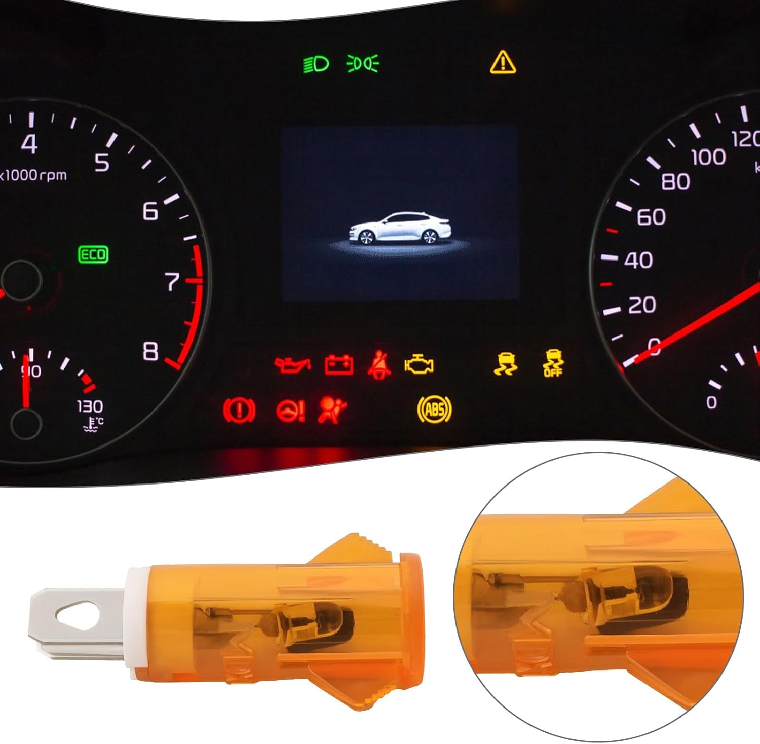 SING F LTD 12PCS Car Warning Lights Lamp 12V MDX-11A 10.6X31.1X4.6Mm Mounting Hole Diameter 10Mm LED Indicator Signal Lamp Red/Green/Orange image number 3