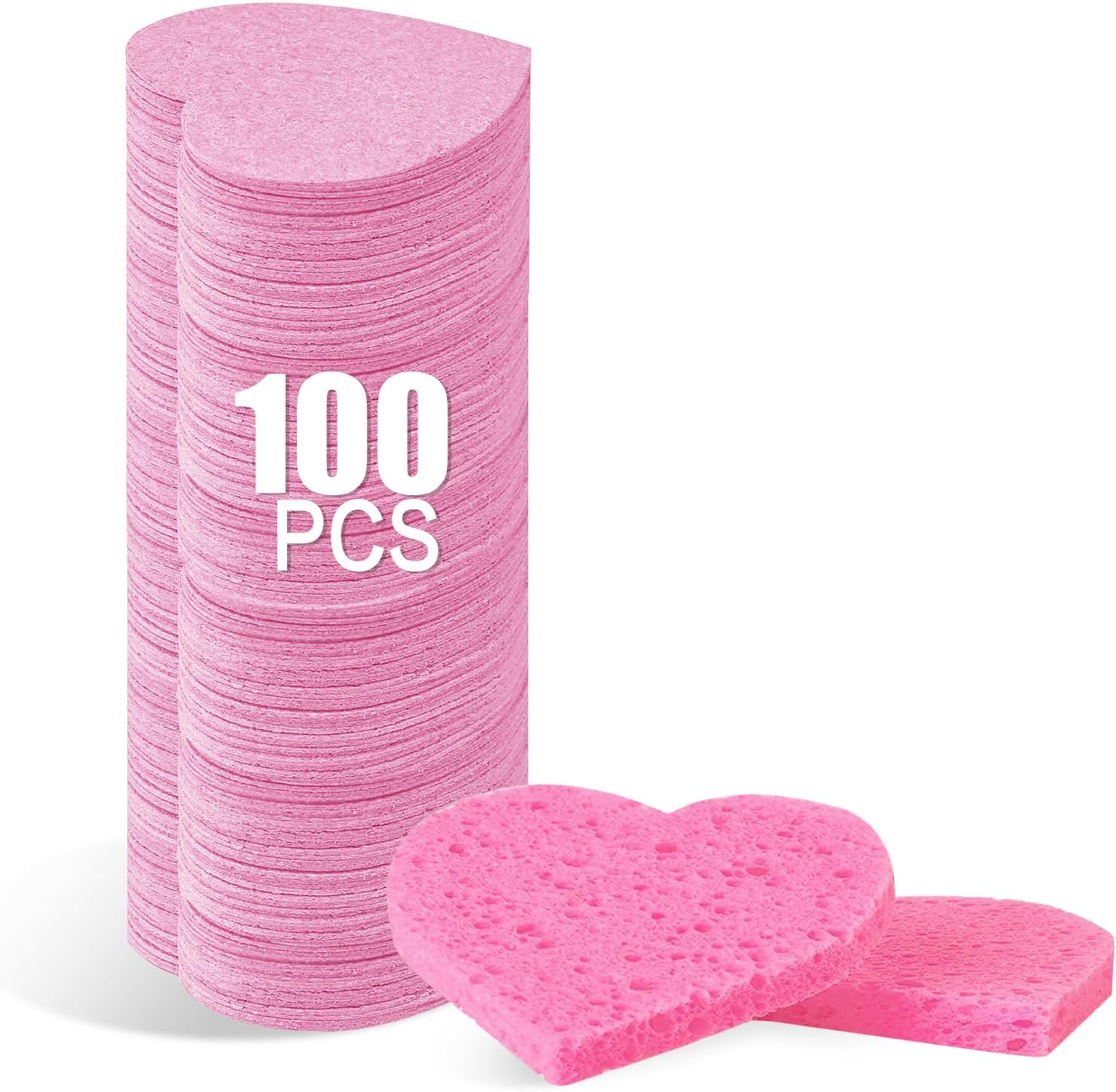 50-Count Facial Sponges Compressed, 100% Natural Cellulose Face Sponge Professional Cosmetic Spa Sponges for Face Cleansing, Exfoliating Mask, Makeup Removal for Travel and Home, Blue