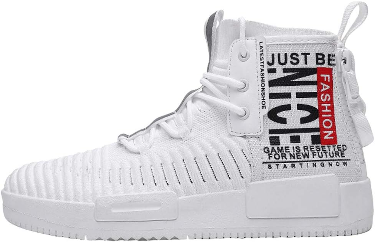 RUNMAXX Mens Fashion Walking Lace up High Top Shoes Stylish Running Athletic Casual Sneaker image number 7