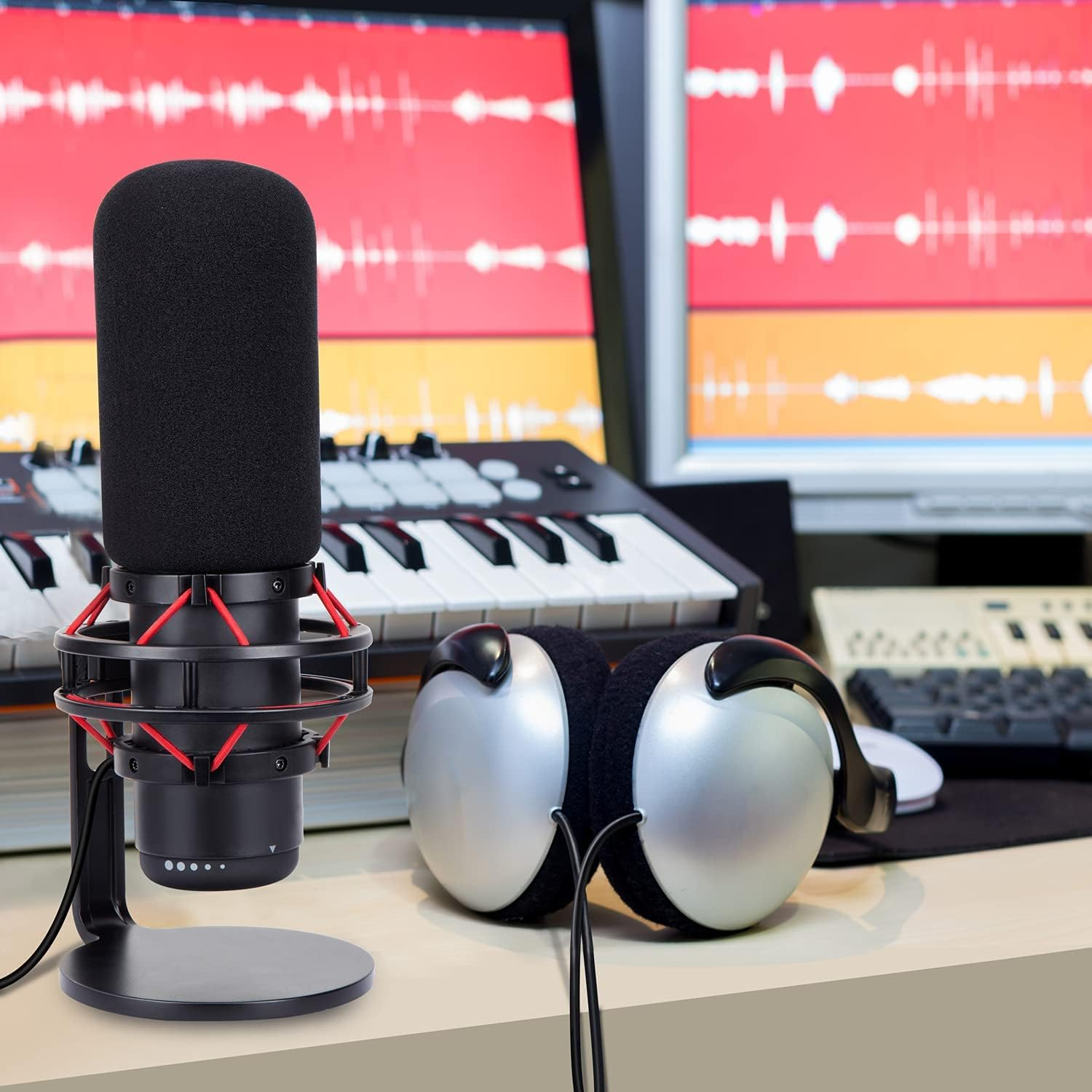 YOUSHARES Foam Covers for Quadcast, Windscreen Compatible with Hyperx Quadcast S Mic image number 3