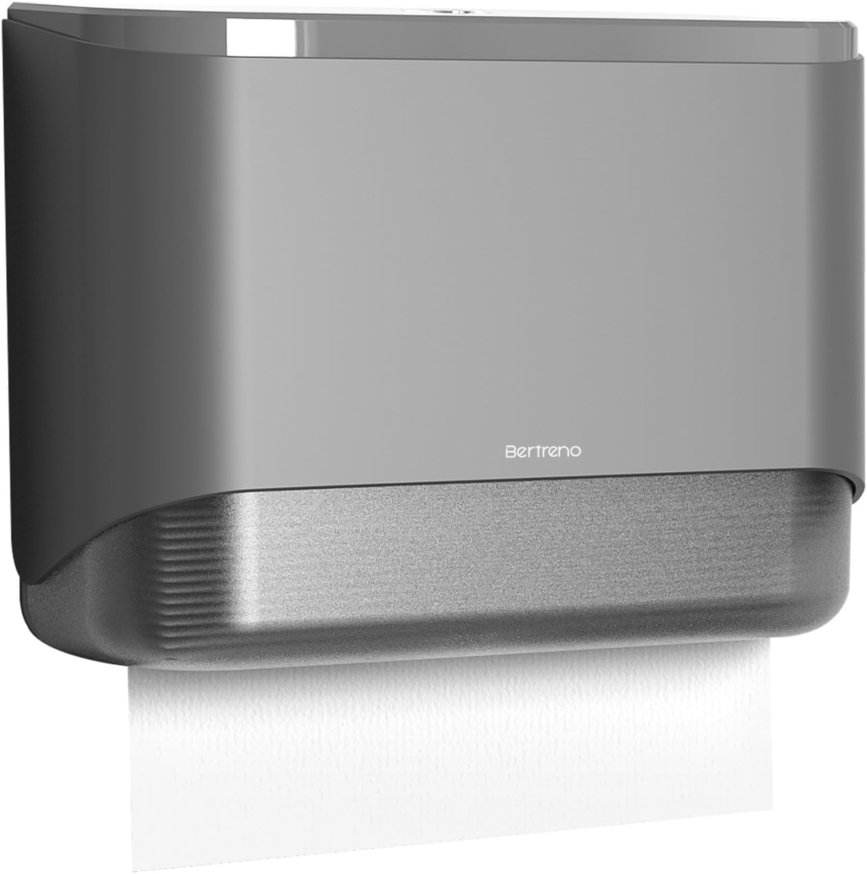 Bertreno Commercial Paper Towel Dispenser Wall Mount Paper Towel Holder Large Capacity 200 Multifold/Trifold/C Fold Hand Towel Dispenser Bathroom Tissue Dispenser (White)