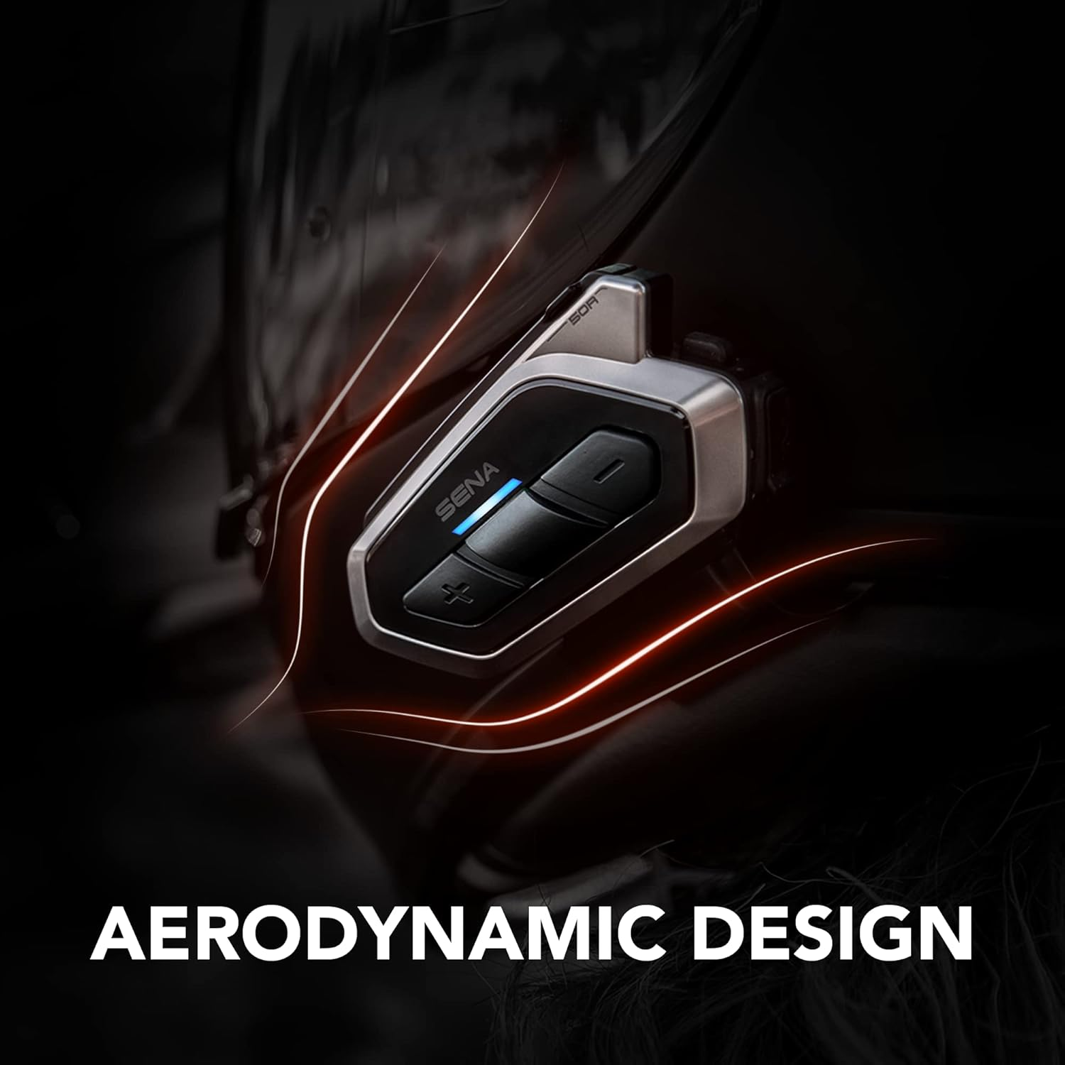 Sena 50R 3-Button Motorcycle Bluetooth Headset W/Sound by Harman Kardon Integrated Mesh Intercom System Premium Microphone & Speakers, Dual Pack image number 5