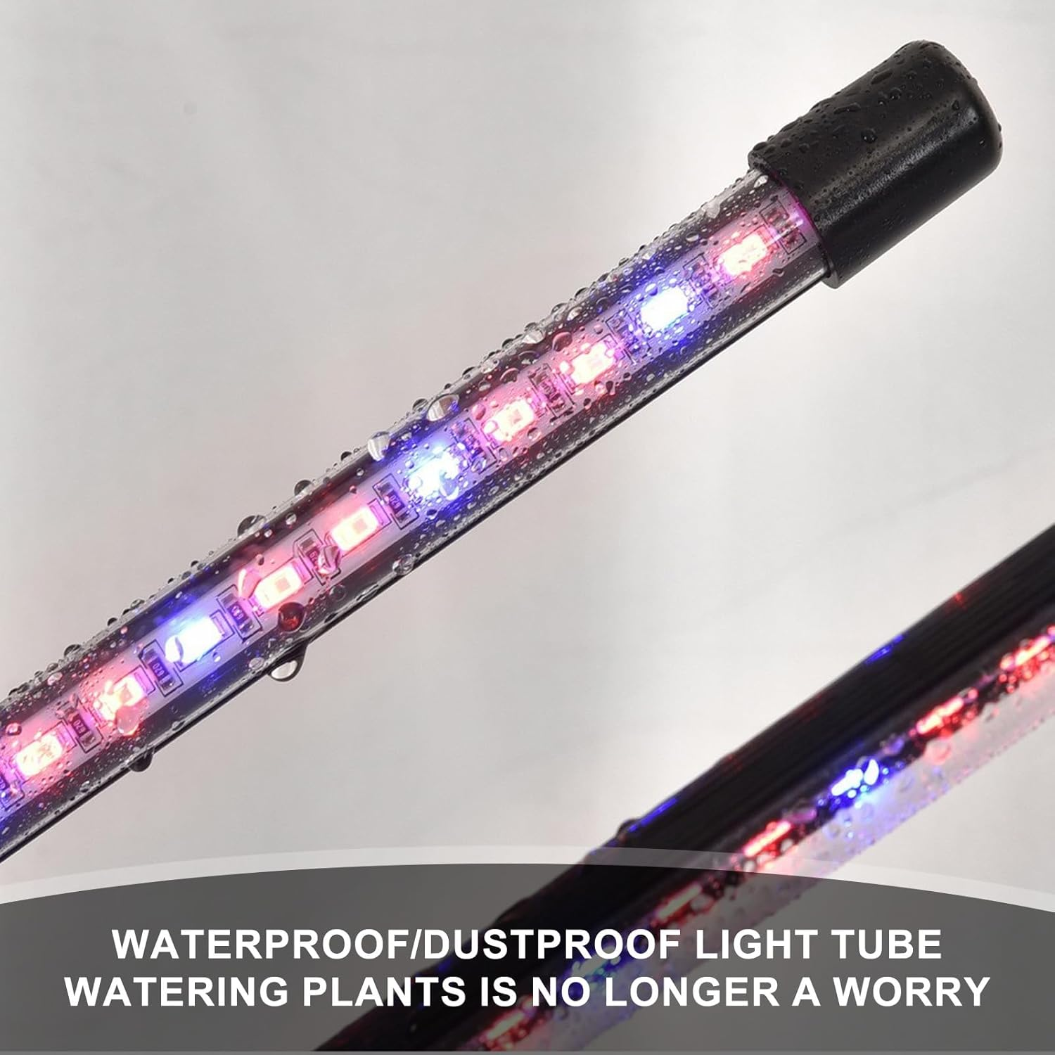 LED Grow Lights for Indoor Plants, 10 Dimmable Levels & Full Spectrum Sunlight, Auto On/Off Timer 3/9/12H, Adjustable Gooseneck with Clip-On Design, for Seeds, Succulents, Hydroponics (3 Tubes) image number 1