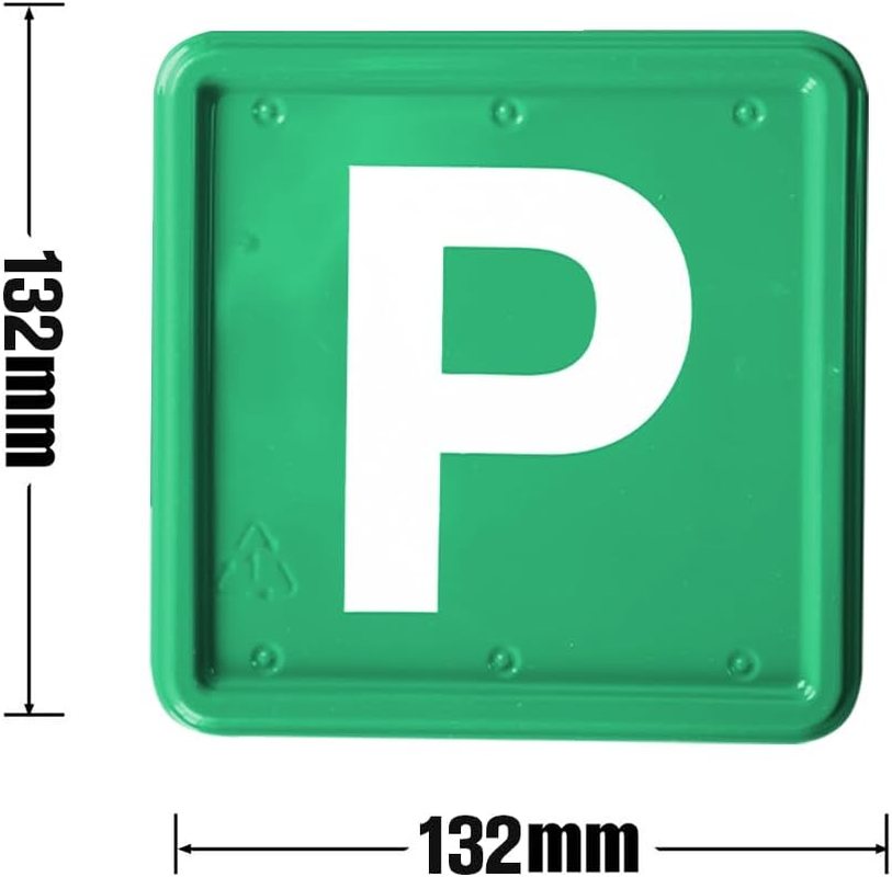 2Pcs Clip- Plate Holder - Easy Attach & Remove License Plate Clips - No Damage to Car or Number Plate - Universal Fit for All Vehicles (Green P)