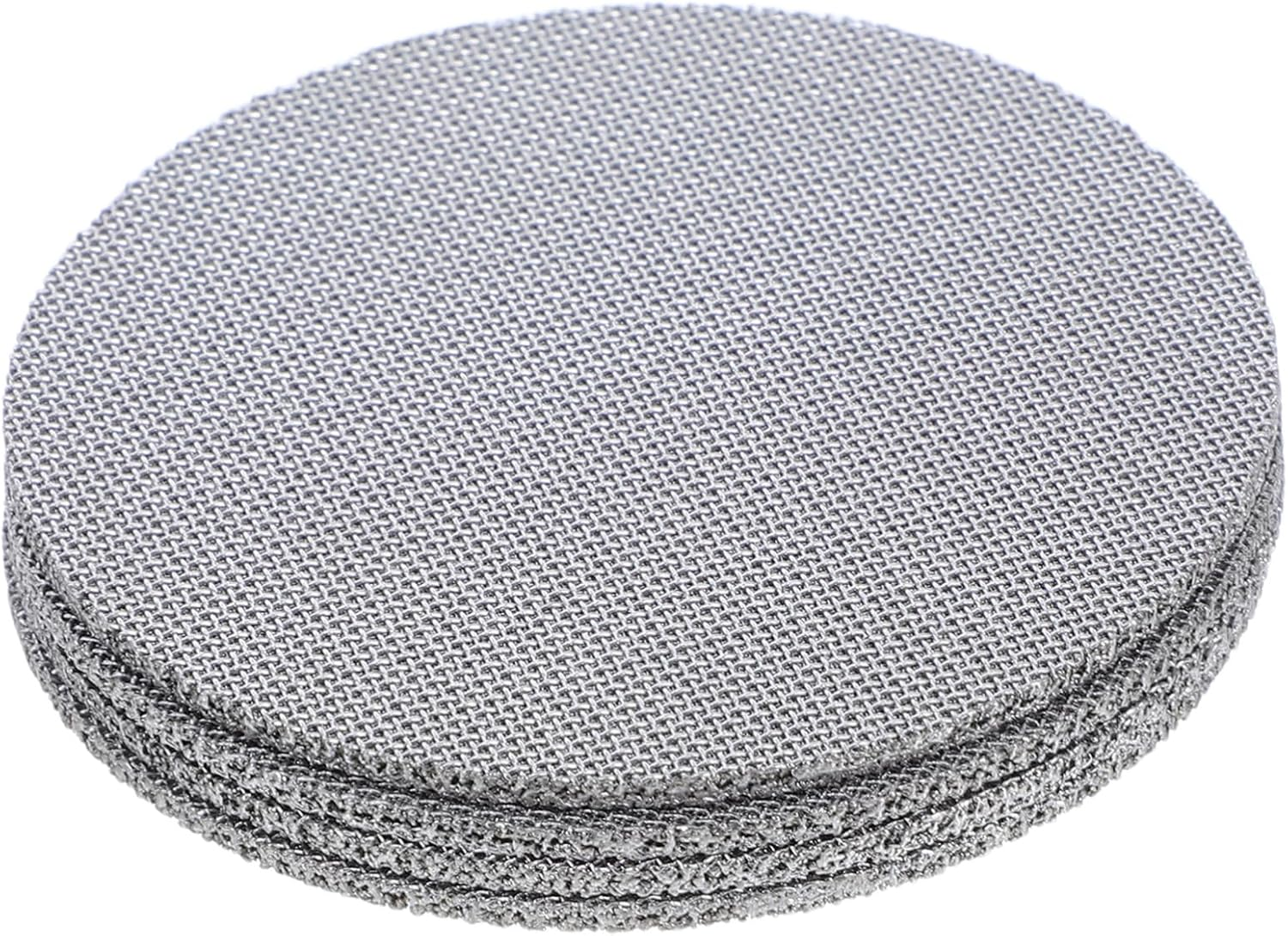 CLISPEED 4Pcs Thick Stainless Steel Espresso Puck Screen Coffee Filter Mesh for Portafilter Basket Reusable Metal Coffee Screen Dual Mesh for Home Office Travel