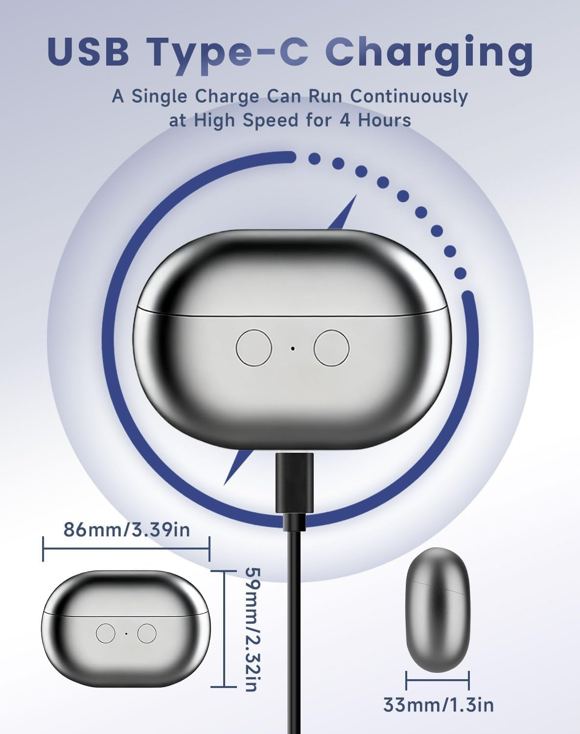 Smart Nail Clipper, Fanyil 3 in 1 Electric Nail Clippers for Seniors, Designed for Extra Hard/Thick Hands Feet Nails, Polishing Clipper with Light,For Limited Mobility People, Parent Gift (Gray+White) image number 3