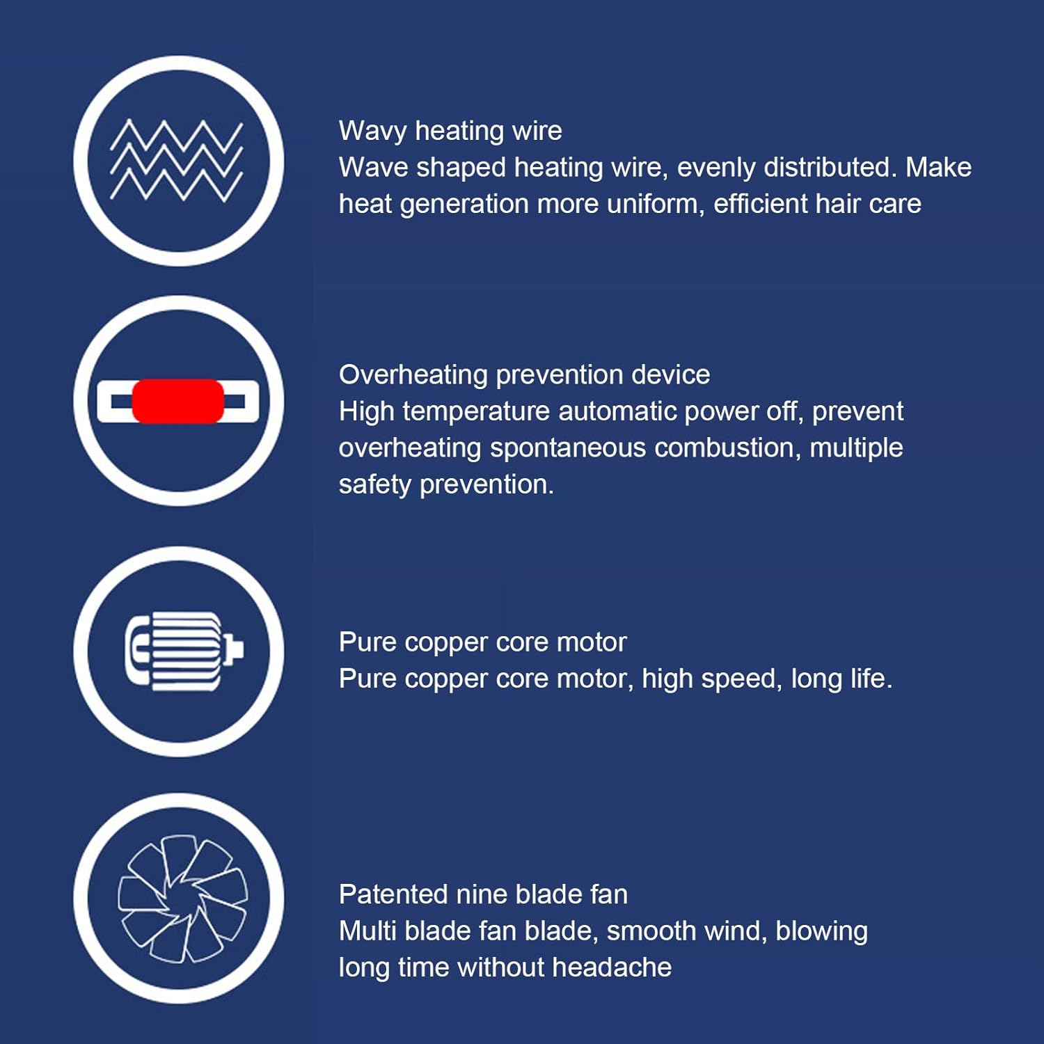 Cordless Hair Dryer with 15600Mah USB Rechargeable Battery, Large Wind Power Design Lightweight and Portable for Travel Dorm Outdoor Use image number 2