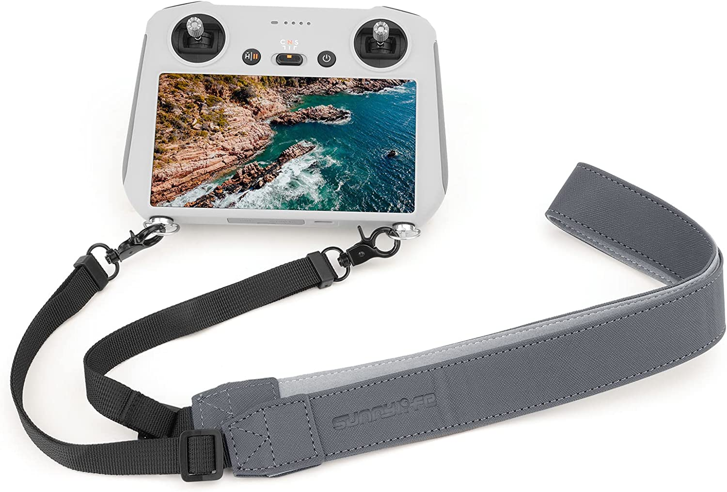 DGBAY PU Leather Lanyard Neck Strap for DJI Mini 4 Pro, Mini 3, Mavic 3 Classic, Air 3, RC Pro Controller Accessories - Adjustable image number 2