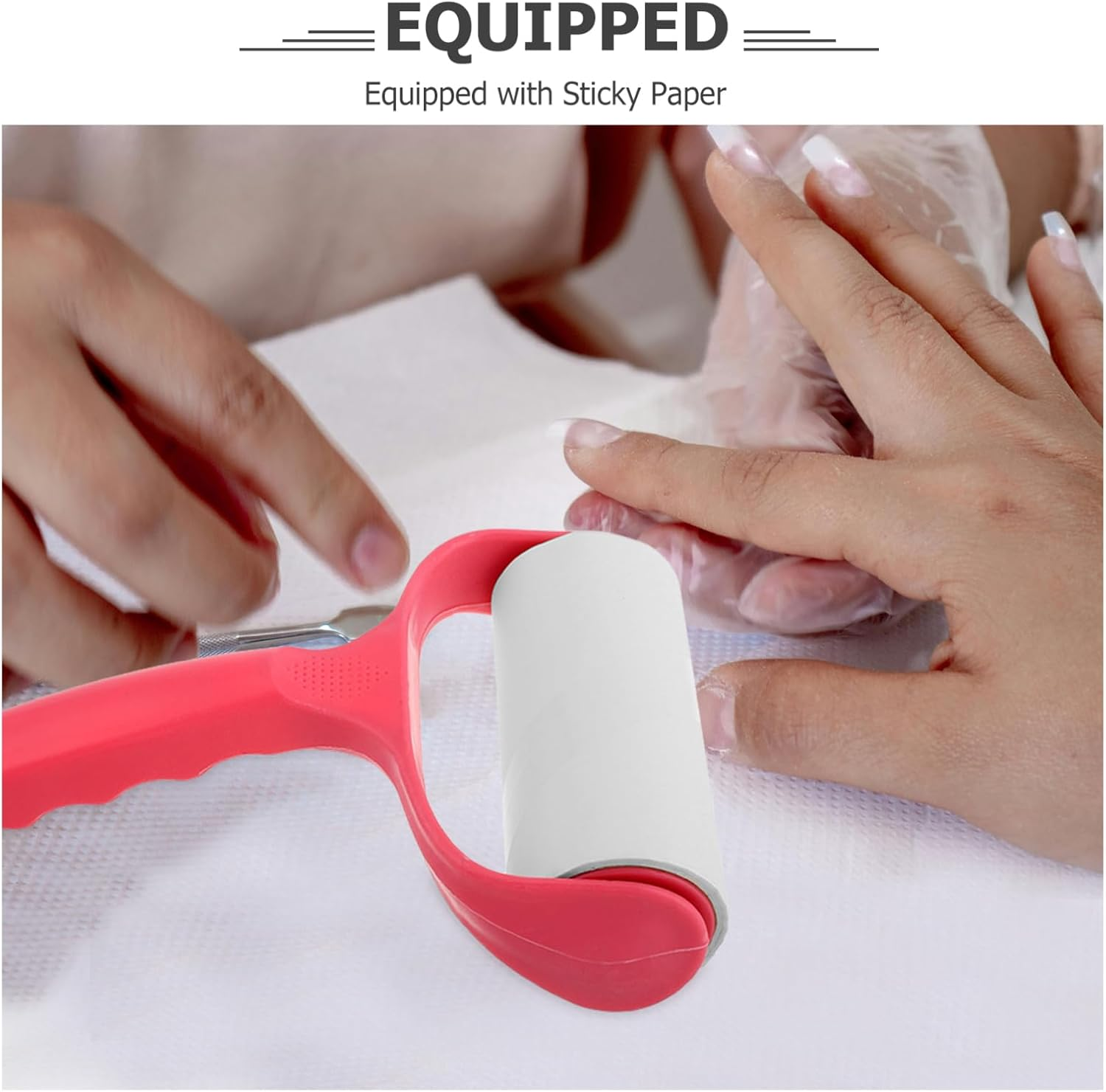 AUTSUPPL Nail Stamping Clean Roller for Remover Makeup Remover Pads Nail Dust Brush Lint Wipes image number 6