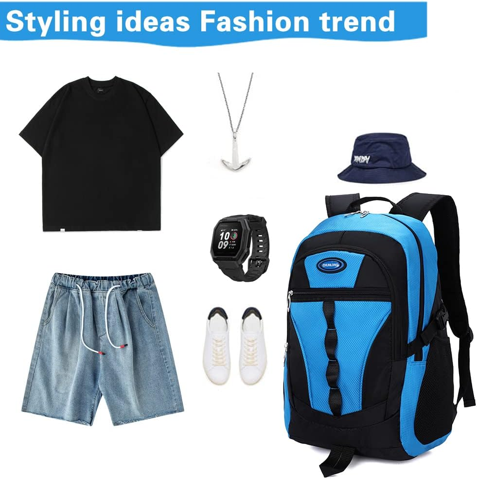 Kids School Backpack for Boy and Girl,Large Capacity Middle Elementary Primary Studentsteens Bookbag Sports Daypack - Black image number 3