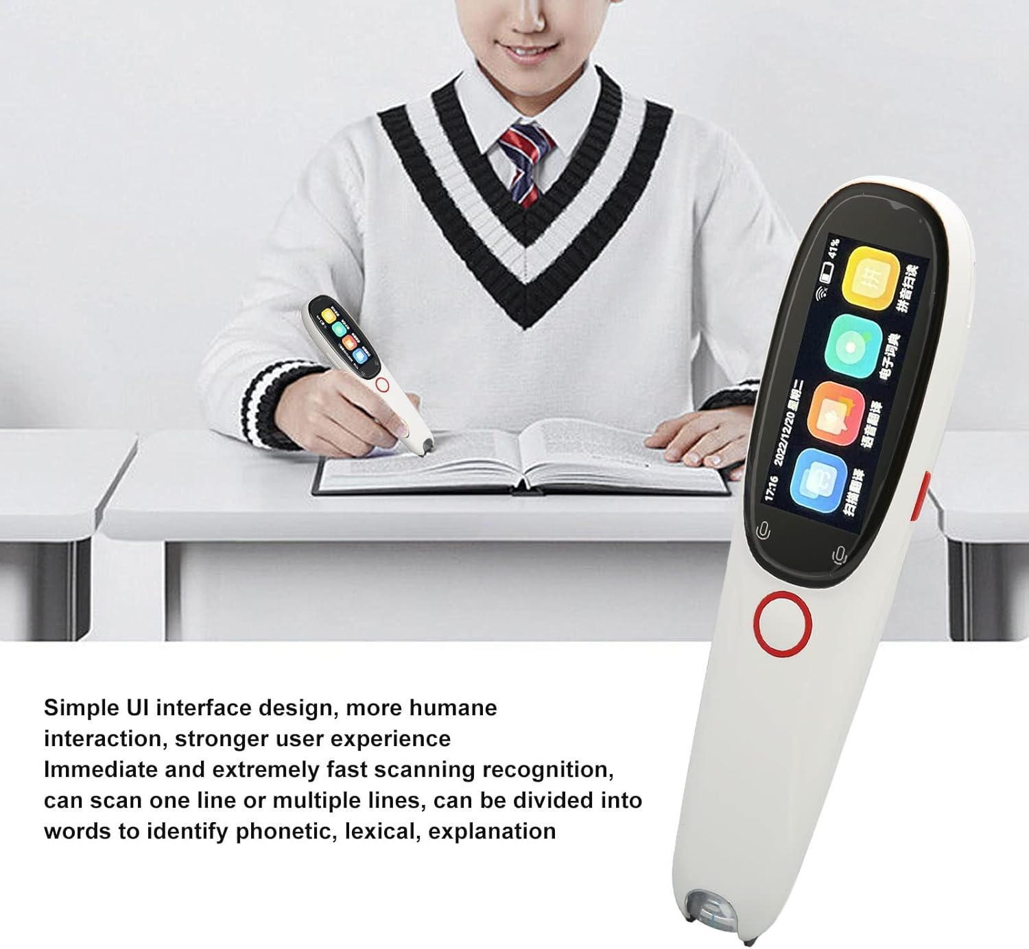 Translation Pen Scanner, 134 Languages Translator Dictionary Pen Scanning Translation Device with Wifi and Voice Translation for Travel image number 6