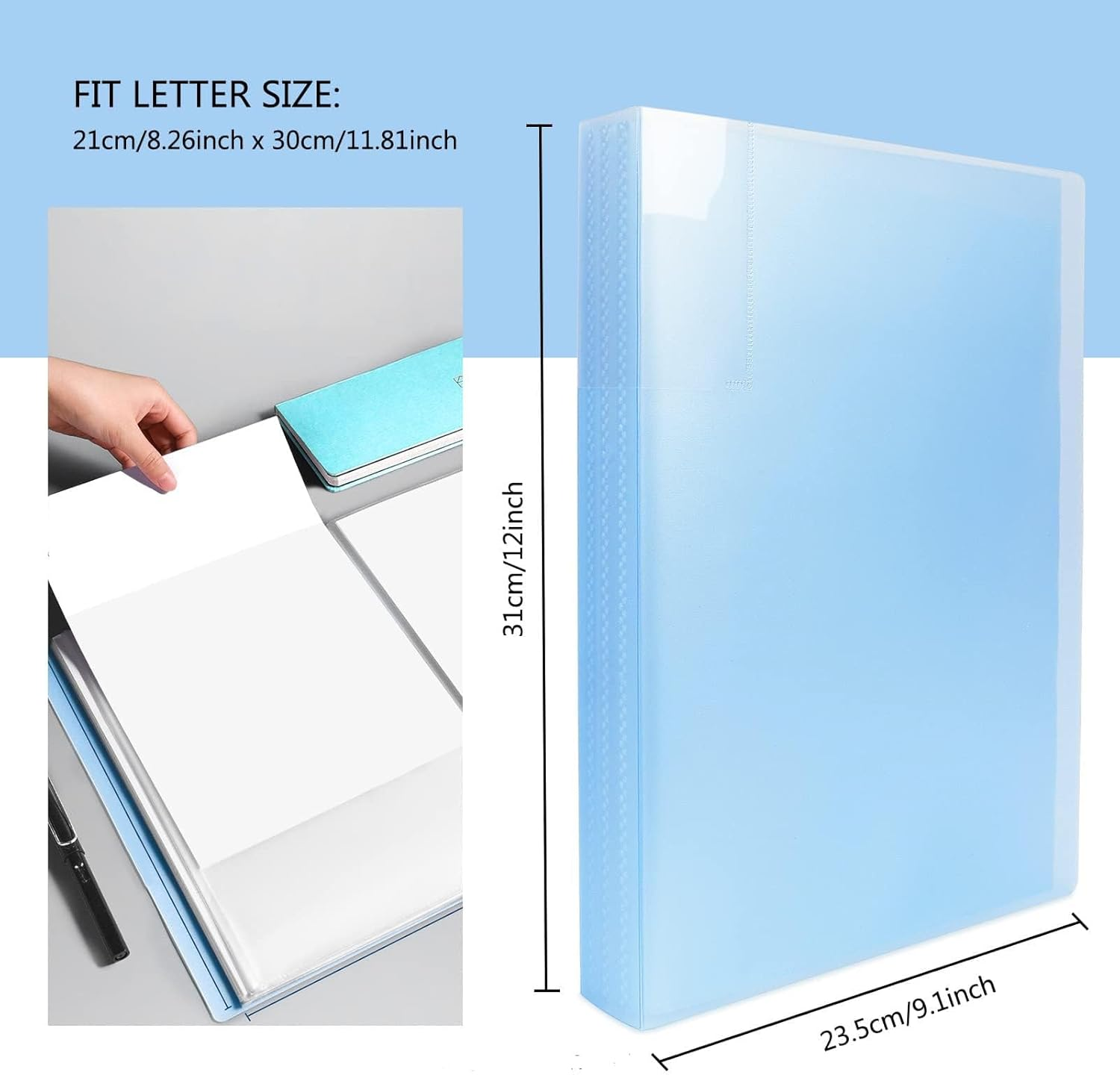 4Pcs Presentation Book with Clear Sheet Protectors, 40 Pockets A4 Portfolio Folder Binder Display 80 Pages Bound Sheet Protectors Brinder for Document, Kids Artwork, Diamond Painting image number 1