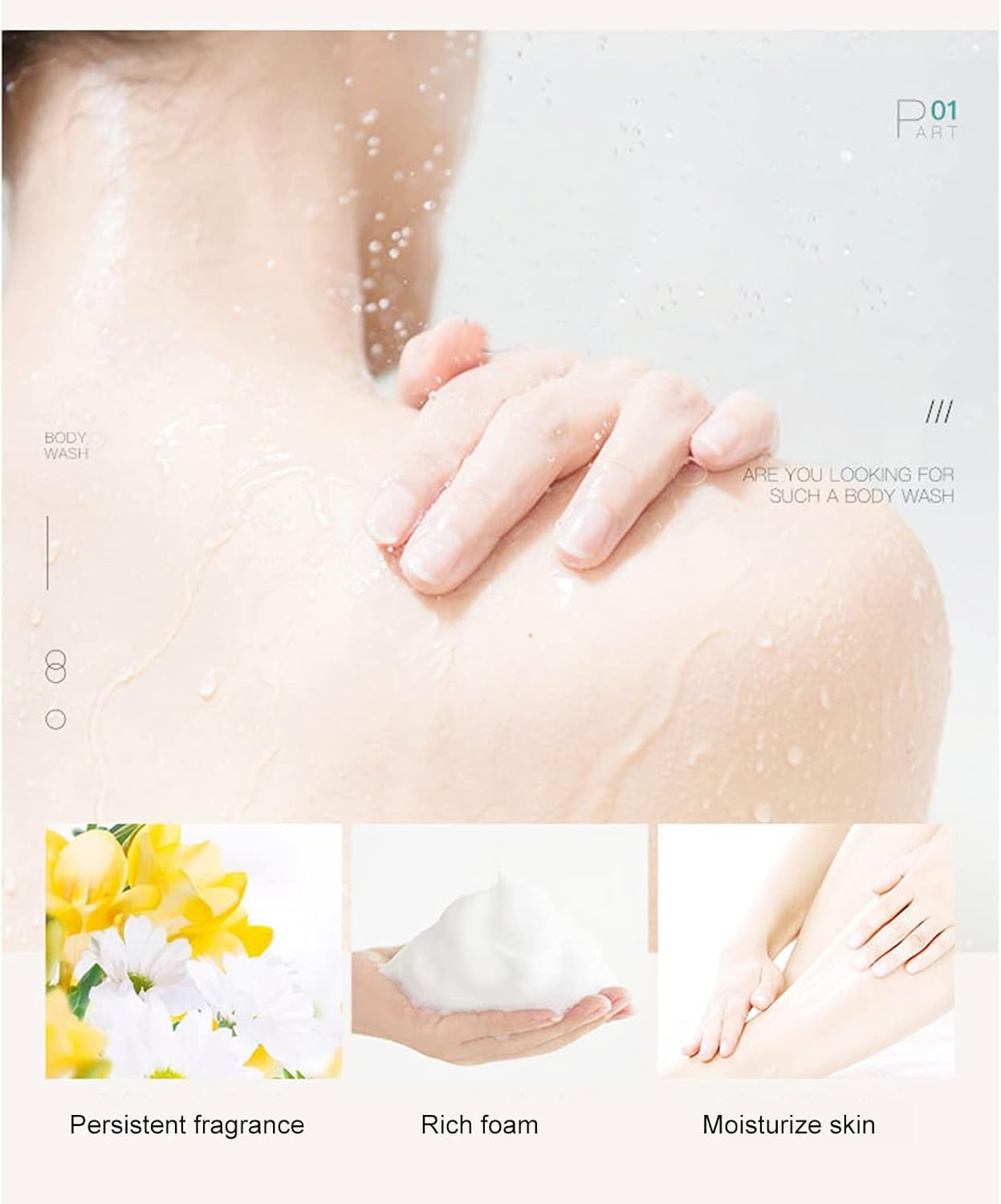 Fragrance Body Wash Soft Silky Moist Skin for Daily Use 300Ml (8) image number 6