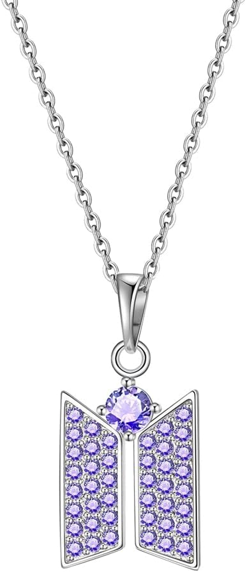 YANENG KPOP Necklace Pendant Bangtan Boys Merchandise Cubic Zirconia Jewelry for Army Fans Gift, Cubic Zirconia, Cubic Zirconia image number 1