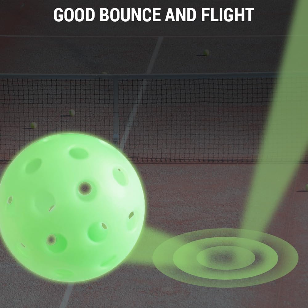 5 Pack Pickleballs Indoor Outdoor 74Mm Luminous Pickle Balls image number 1