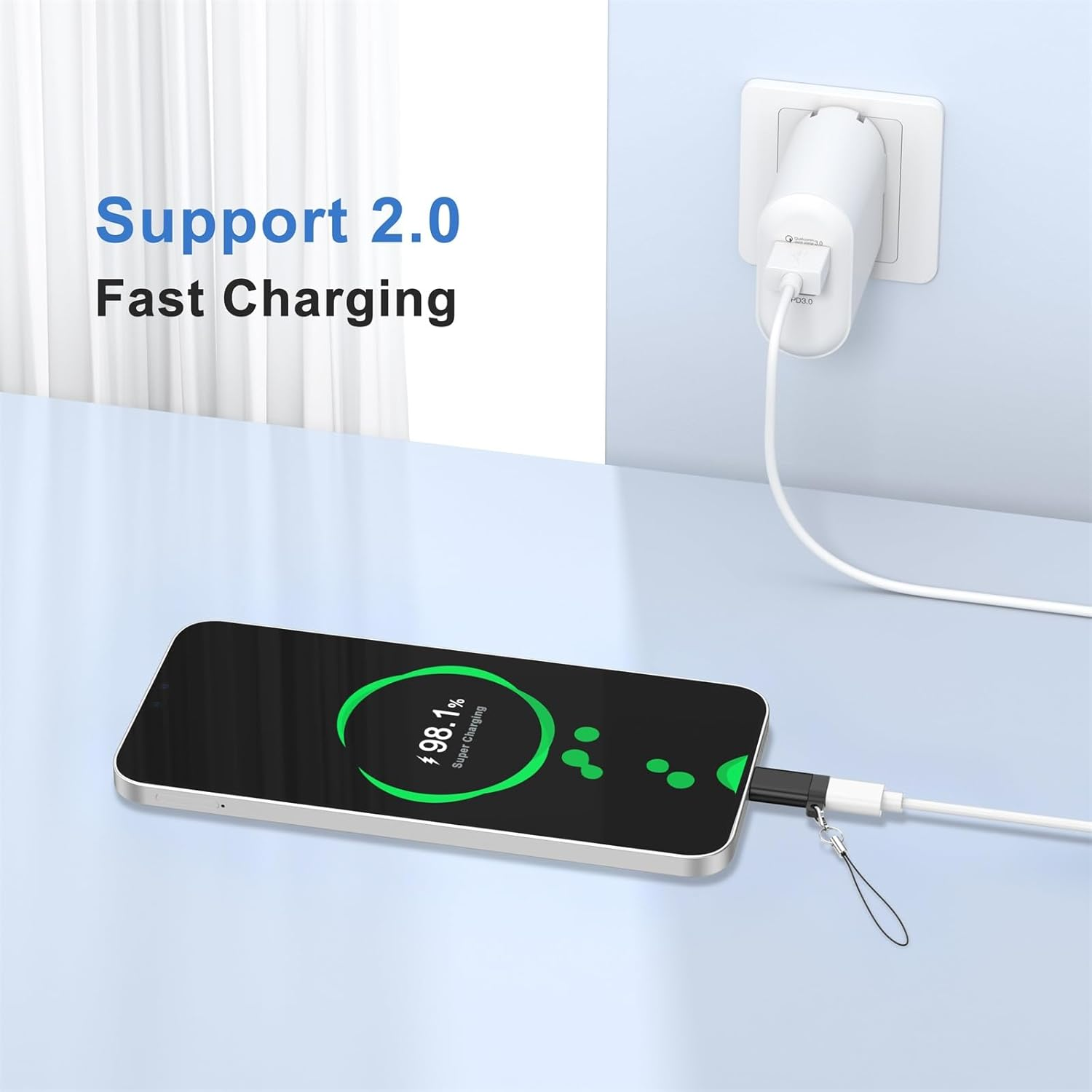 Micro USB to USB C Adapter 3 Pack Type C Female to Micro B Male Converter QC 3.0 Data Transfer Compatible with PS4 Xbox Game Controller Spaker Driving Recorder Play Galaxy S7 - Black*3 image number 4