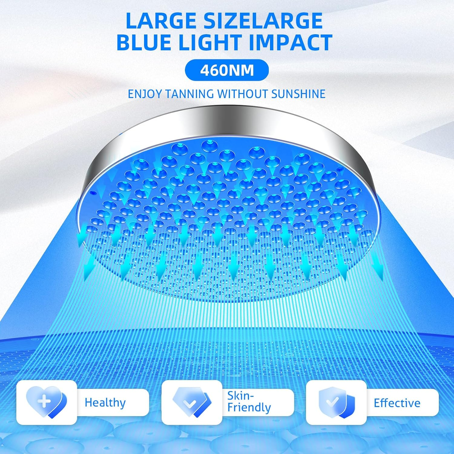 Solarium for Home, 460 NM Portable Tanning Lamp with 225 Leds, 45 W Face Solarium, Adjustable Stand and Hanging Hooks, Face Tanner Solarium for Home for Body image number 1