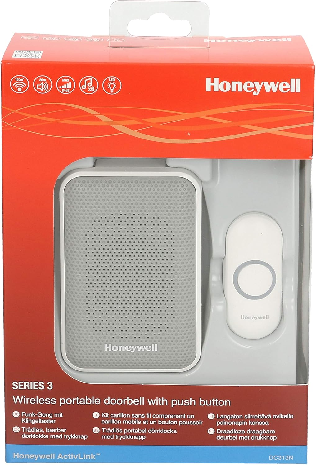 Honeywell Home DC313N Honeywell 3 Series Doorbell 150 M LED White image number 2