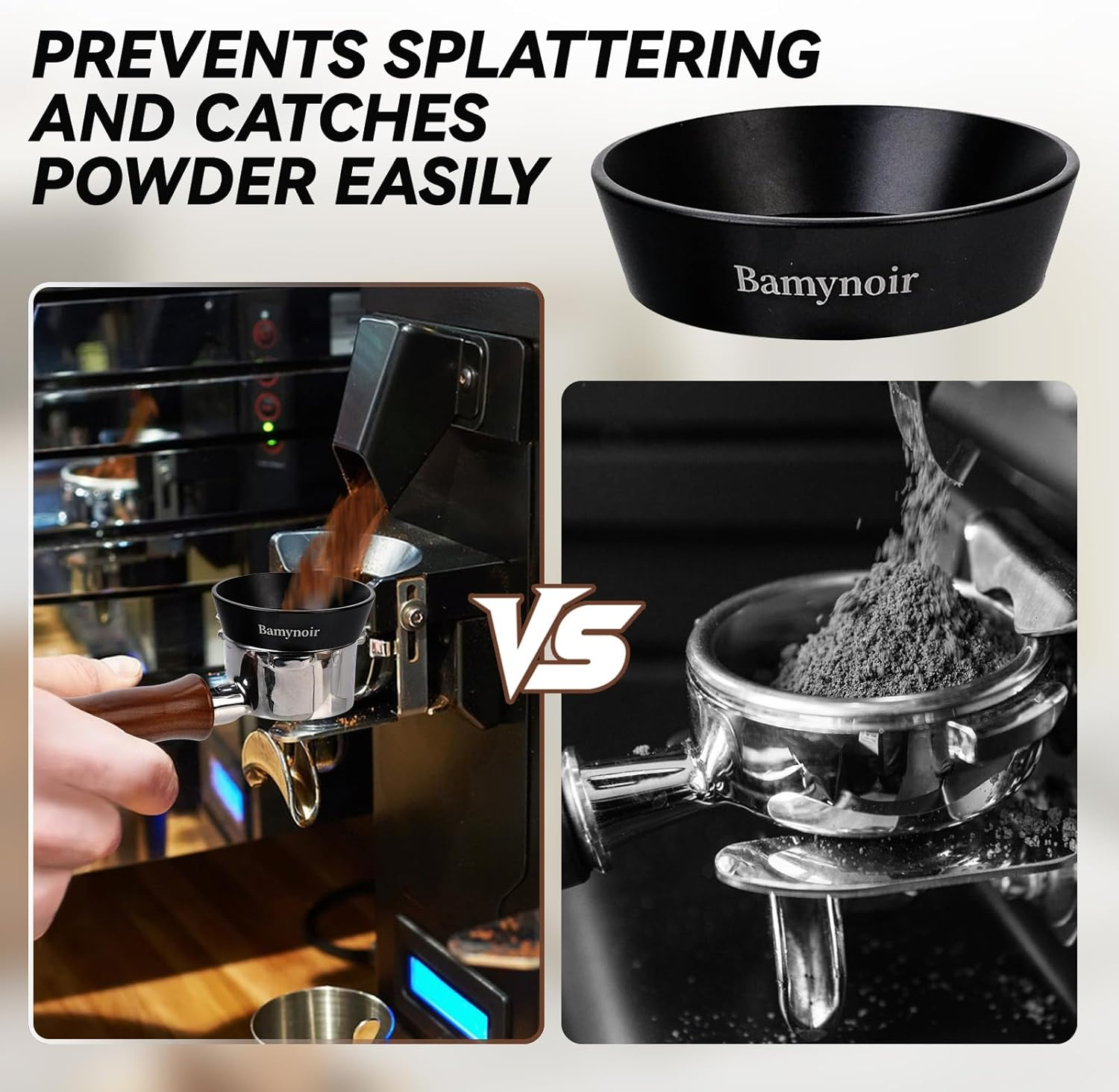 Bamynoir 58Mm Magnetic Dosing Funnel Compatible with 58Mm Protafilter,Espresso Coffee Dosing Ring - 20Mm Anodized with 8 Neodymium(Black) image number 4