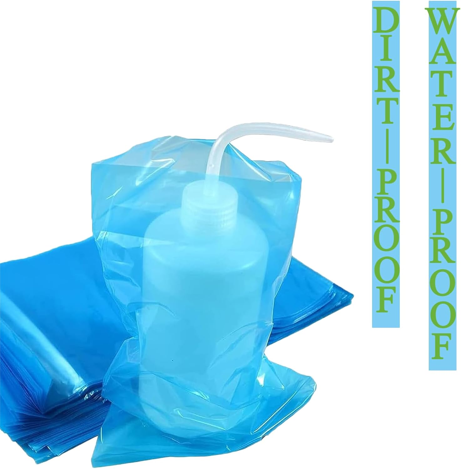 Tattoo Wash Bottle Bags - Beoncall 250Pcs Disposable Tattoo Bottle Covers Squeeze Bottle Bags Lab Wash Bottle Covers Sleeves Blue for Tattoo Bottles Tattoo Supplies Tattoo Kit&hellip; image number 2