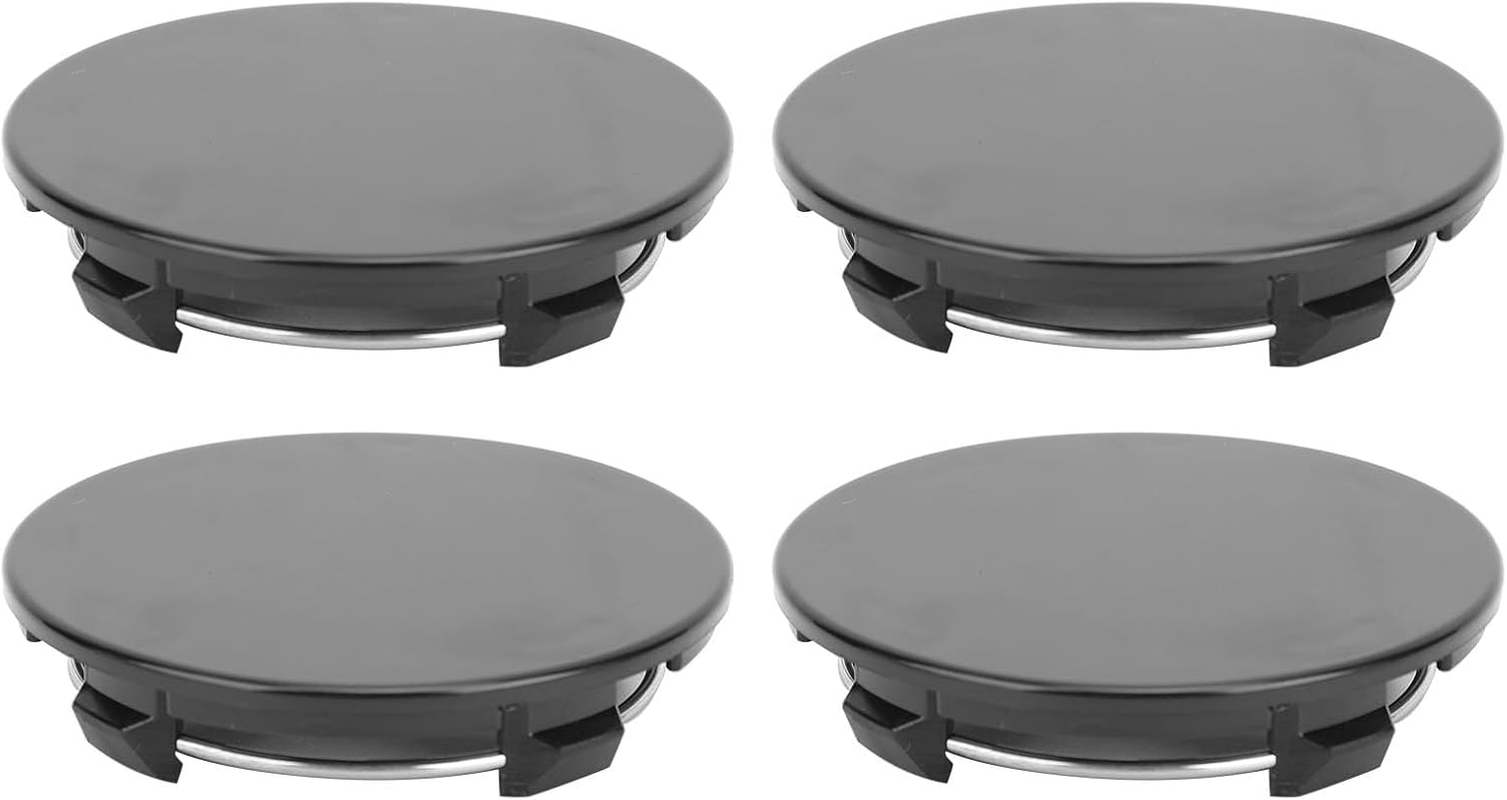Ejoyous 4PCS 70Mm Wheel Center Caps, 60Mm Inner Diameter Abs+Metal Material Precise, Fit for Sedans/Suvs/Sports Cars, Easy Installation Stylish Decorative Protective Covers (Black) - Black image number 2