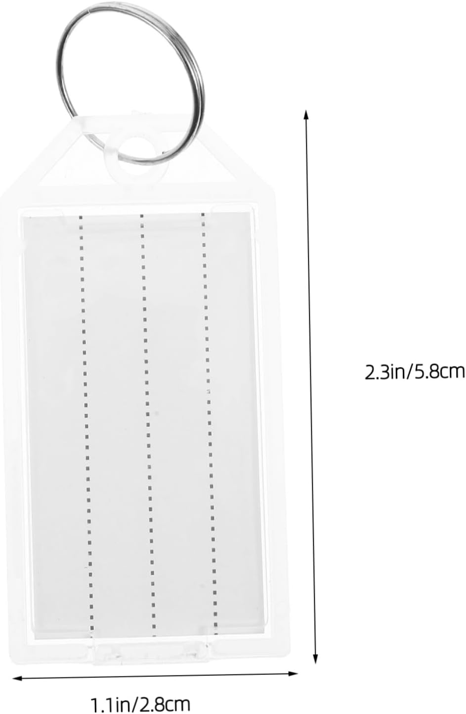 HOUDERCO 100Pcs Fun Luggage Tags Keyring Labels Tags Bulk Suitcase Baggage Cruise Luggage Plastic Key Item Identifiers Split Rings