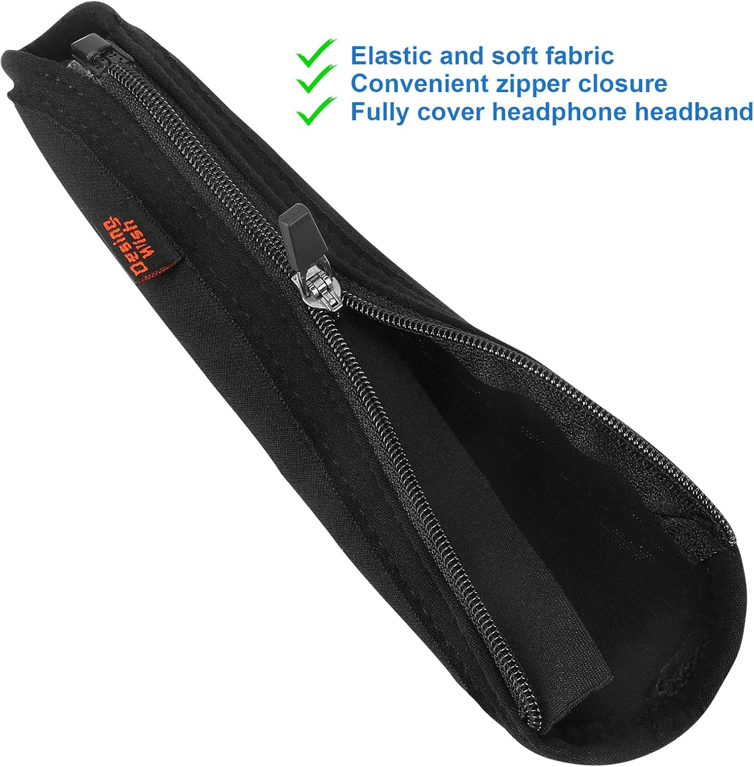 Desing Wish Headband Cover for Apple Airpods Max, Soft Sports Fabric Replacement Headphone Headband Cushion Pad Cover Compatible with Apple Airpods Max Headphone Headband Protector - Black image number 4