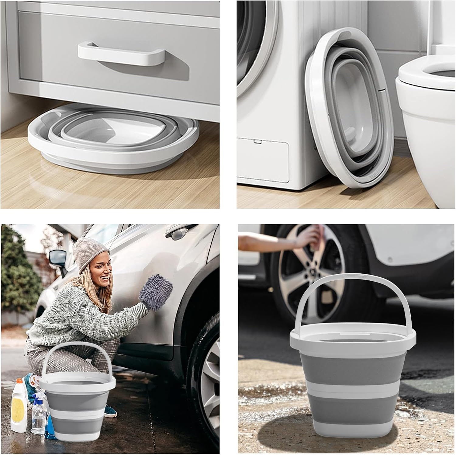 14 Pcs Car Wash Kit with Collapsible Bucket, Car Washing Tools for Car Cleaning, with Storage Bag image number 1