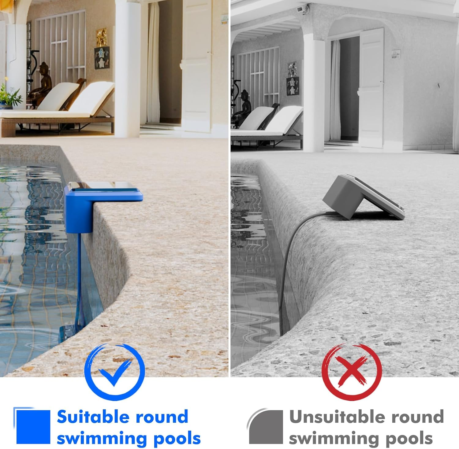 Quntis Solar Pool Lights RGB Color Changing - IP68 Underwater Remote Control LED with 16 Colors & Timer, Solar Powered Waterproof Light for Pool/Spa/Pond Bath, Outdoor Decoration (2 Pack) image number 3