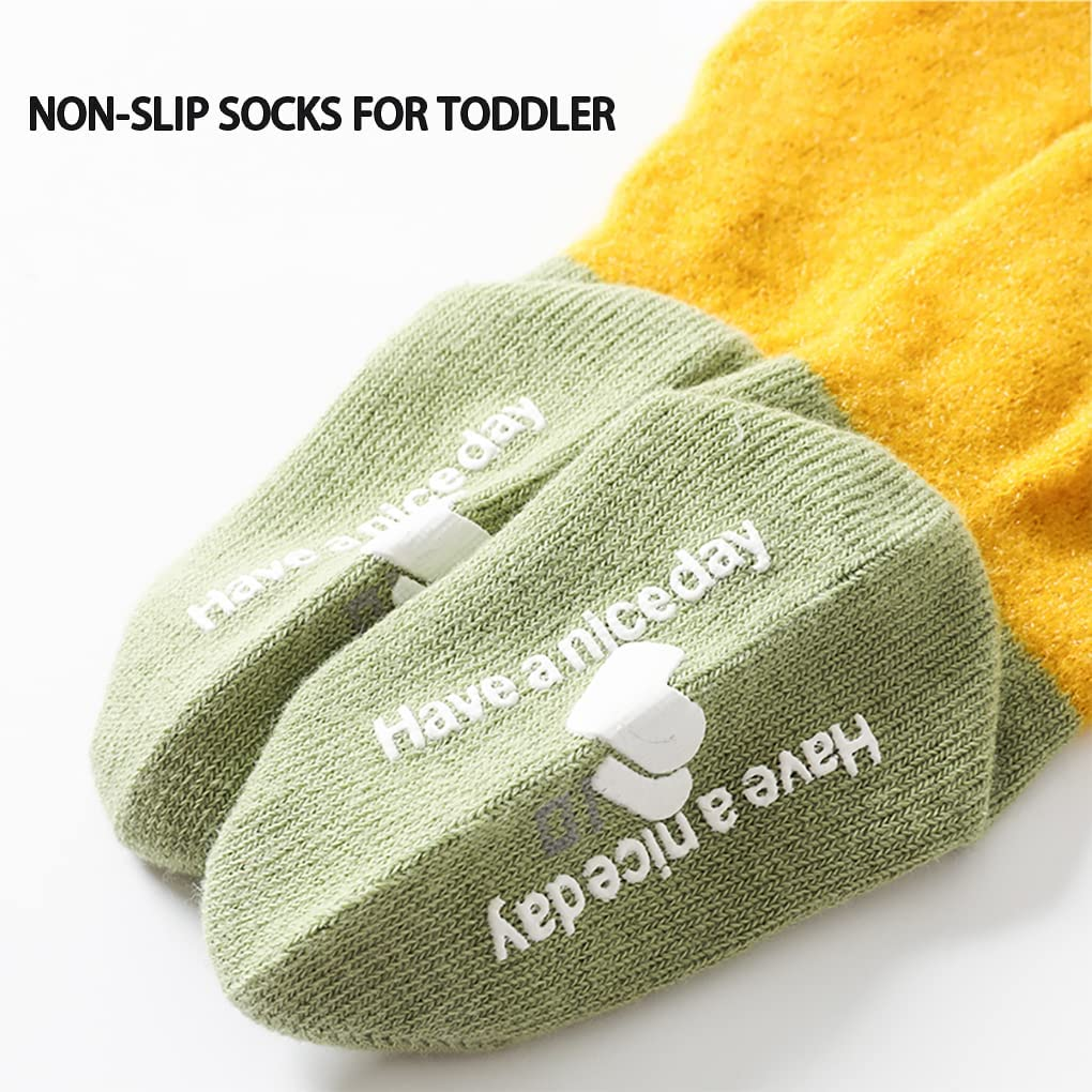 MOMSMENU Baby Socks Unisex Winter Non Slip Toddler Sock Soft Cotton for Boys Girls 6 Pairs image number 4