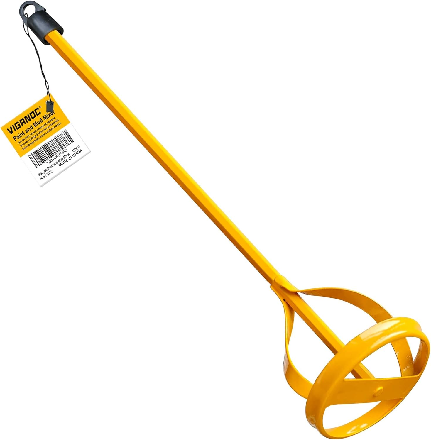 Viganoc Paint and Mud Mixers, Paint Stirrer for Drill Bits in 1 to 5 Gallon Drums, Fits All Standard Drill Bits, Hex Head Non-Slip, Easy to Clean, Paint and Plaster Mixers Stirrer Tools (Yellow) image number 3