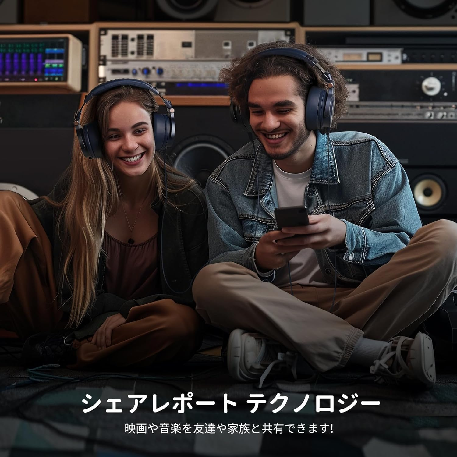 Oneodio Monitor 60 Sealed Monitor Headphones, High Resolution Certified, 2.0 Inches (50 Mm) Large Aperture Drivers, Includes 3 Detachable Cables for Music Production, DTM, Live Distribution, Studio image number 1