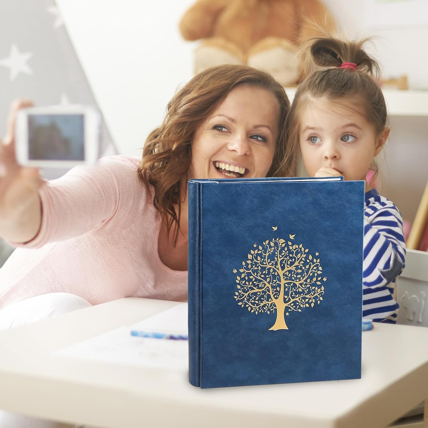 Memorial Album - 7 Inch Photo Collection Book, Scrap Storage Book | Wear-Resistant Photo Book Design, Memories Keepsake Book with Large Capacity Mat for Kids Growth Record image number 5