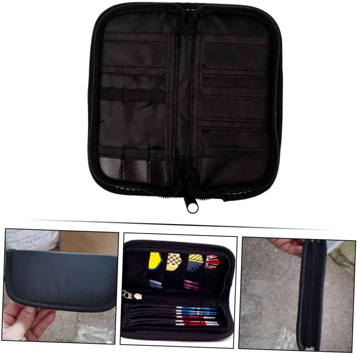 BESPORTBLE Oxford Cloth Portable Darts Bag Zippered Darts Organizer Lightweight Small Size Easy Clean image number 4