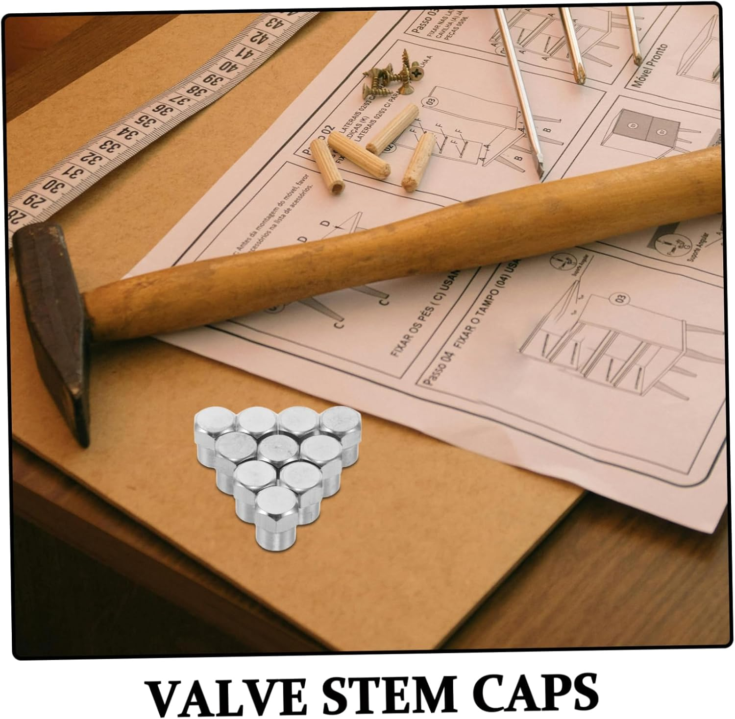 GETAJGHSD 20Pcs Tire Valve Stem Caps Valve Core Cover Kit for Car and Motorcycle Exterior Dustproof Protection Automotive Wheel Accessories image number 2