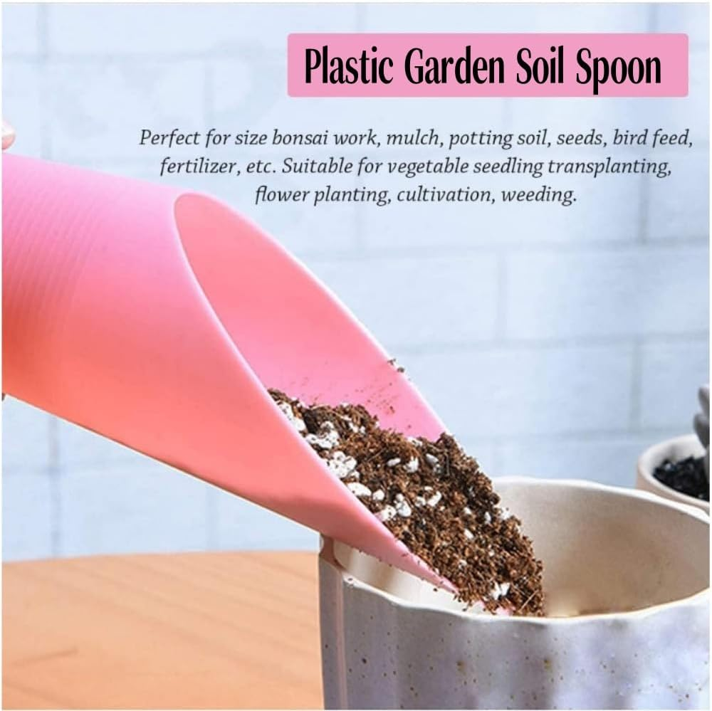 DACUAN 12 Pcs PVC Succulent Soil Scoop,Succulent Care Plastic Kit, Colorful Mini Garden Tool Set for Flower Succulent Planting,Transplanting,Weeding image number 1