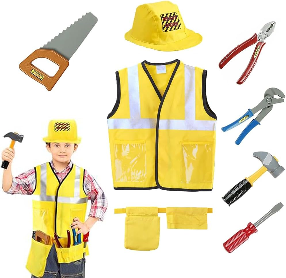 Kids Dressing up Costumes Pretend Play Police, Firefighter, Doctor, Astronaut for Boys Girls Pretend Role Play Costumes Accessories for Age 3-8 image number 1