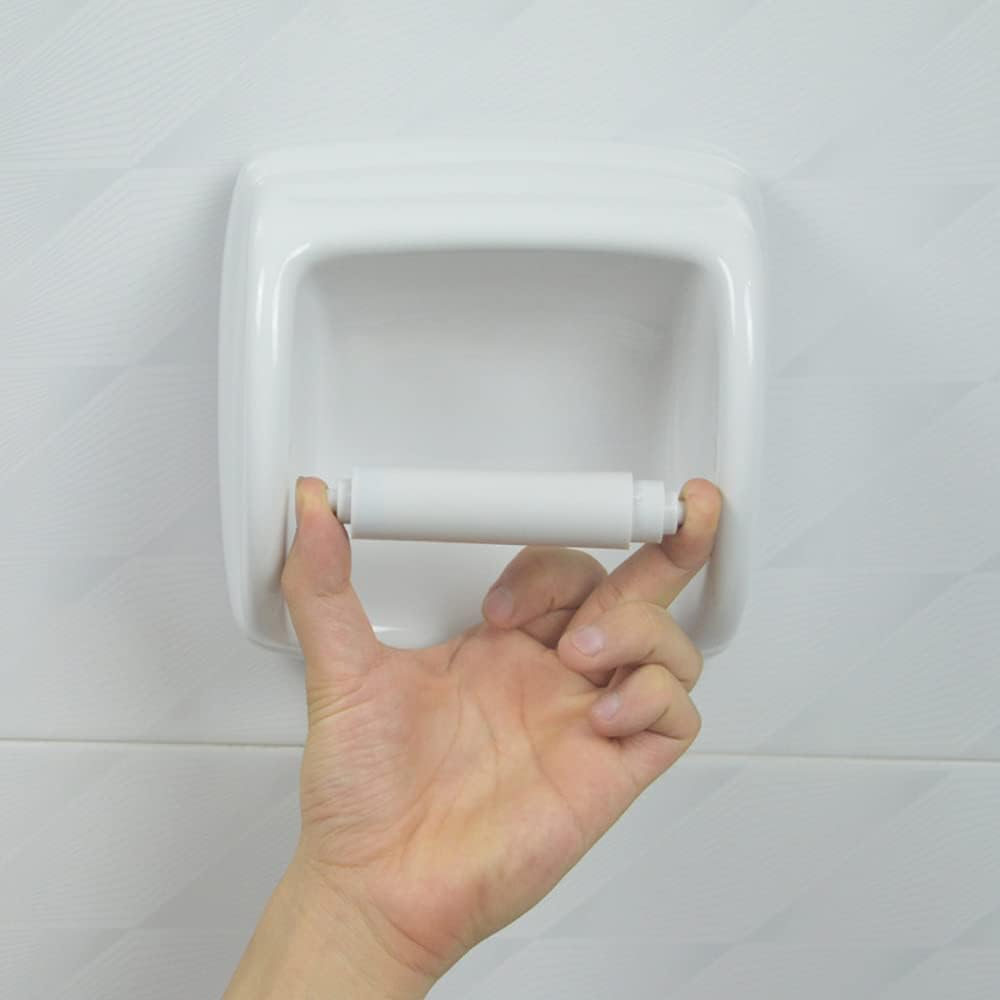 3 Pack Toilet Paper Holder Replacement Roller Plastic Spring Loaded Toilet Tissue Roll Holder Insert, Suitable for Multiple Specifications image number 2