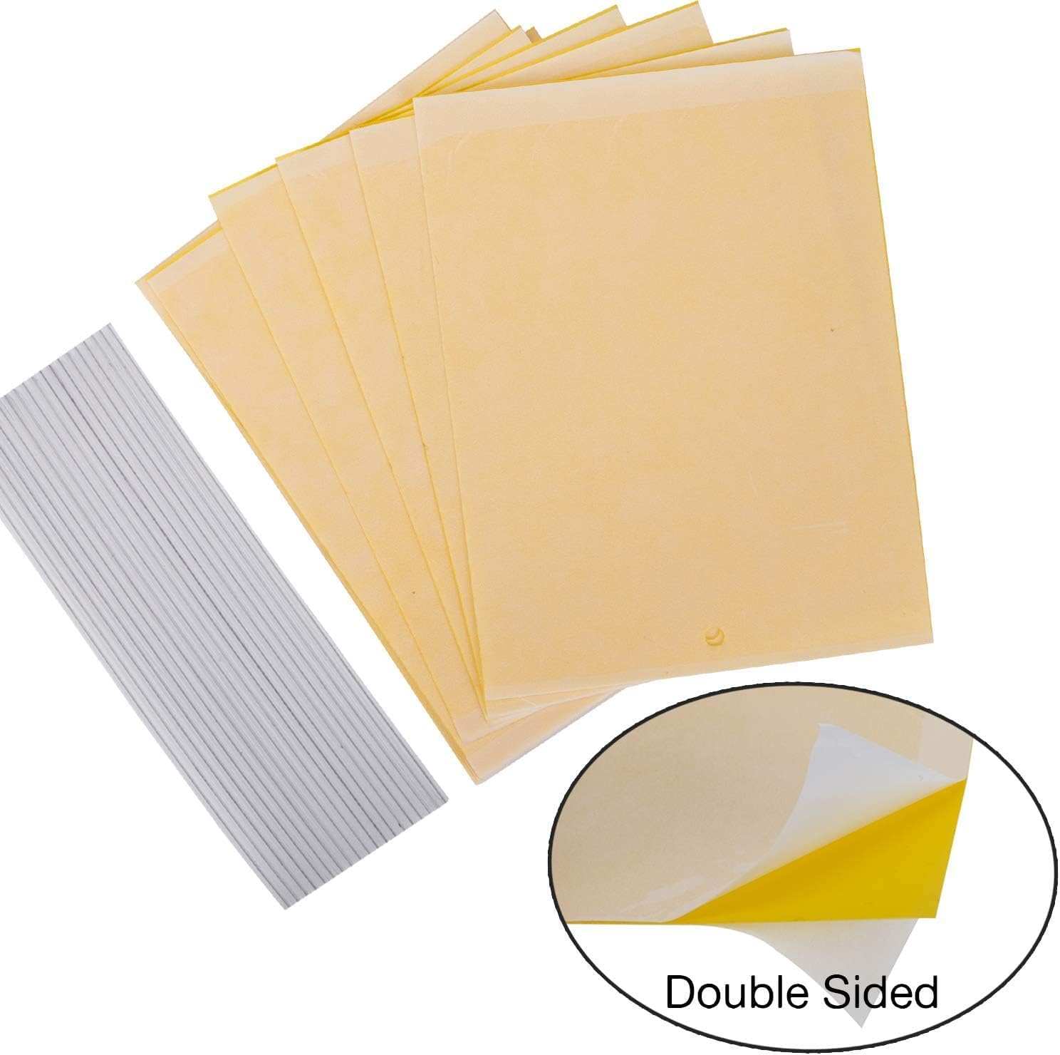 20-Pack Yellow Dual-Sided Sticky Fly Traps for Plant Insect like Fungus Gnats Flying Aphid, Whiteflies, Leafminers, Other Flying Plant Insect