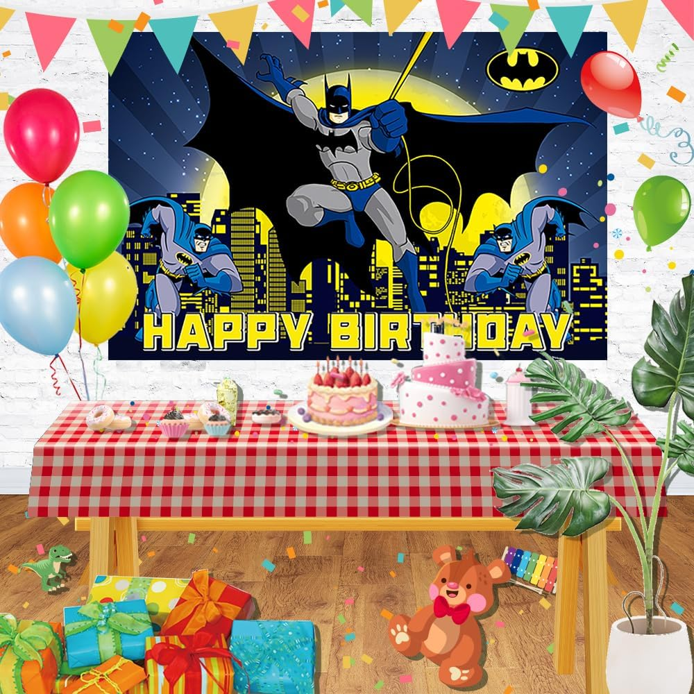 Hero Backdrop for Birthday Party Decorations Blue Background for Baby Shower Party Cake Table Decorations Supplies Superhero Theme Banner 5X3Ft image number 2