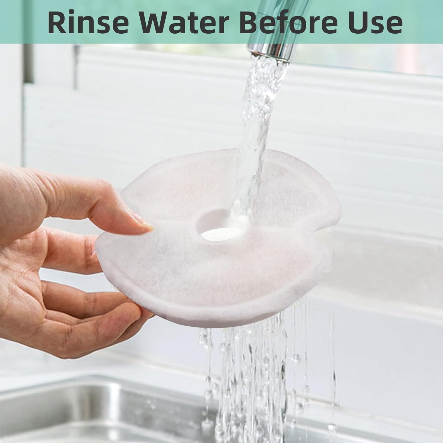 4 Packs Cat Water Fountain Filters & 4 Pack Pump Filters for 67Oz/2L Automatic Cat Fountain Dog Water Dispenser, JOMWEN Pet Pre-Filter Sponges image number 3