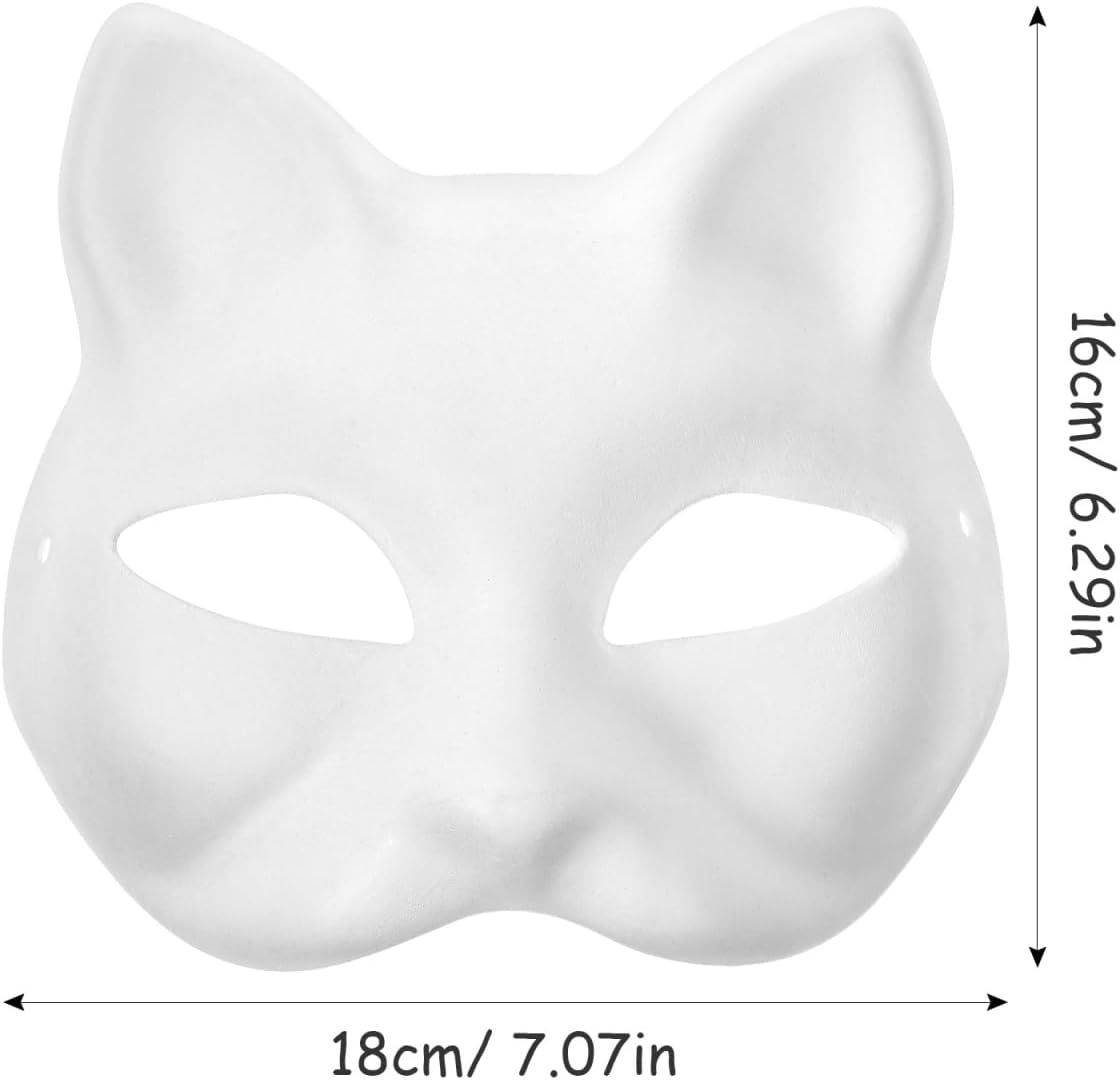 Blank Mask Diy Craft Kits - 15 Pack White Paintable Masks for Mardi Gras Halloween Cosplay Classroom Art Projects image number 1