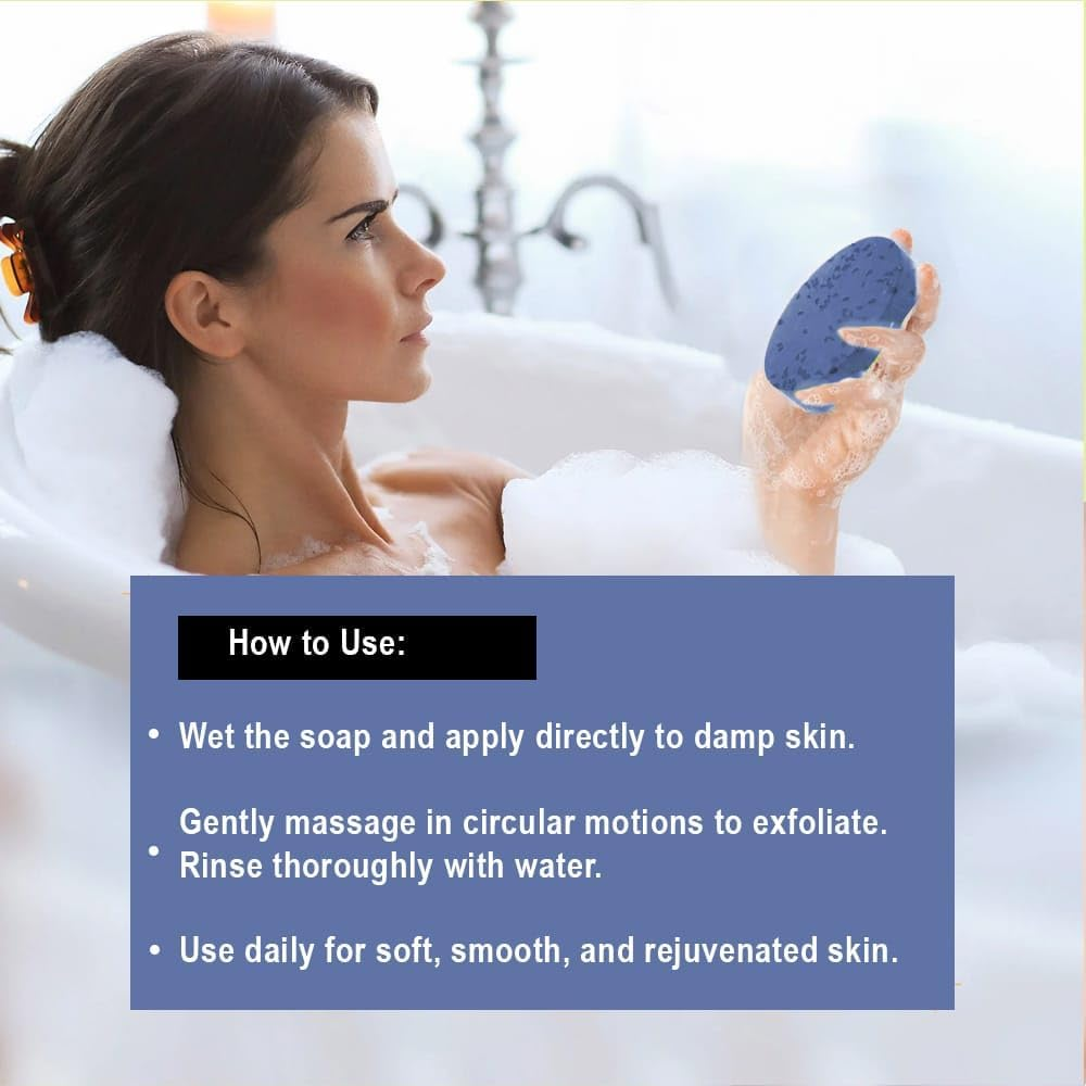 Khadi Pure Lavender Loofah Soap, 100 G (Pack of 4), 100 G (Pack of 4)