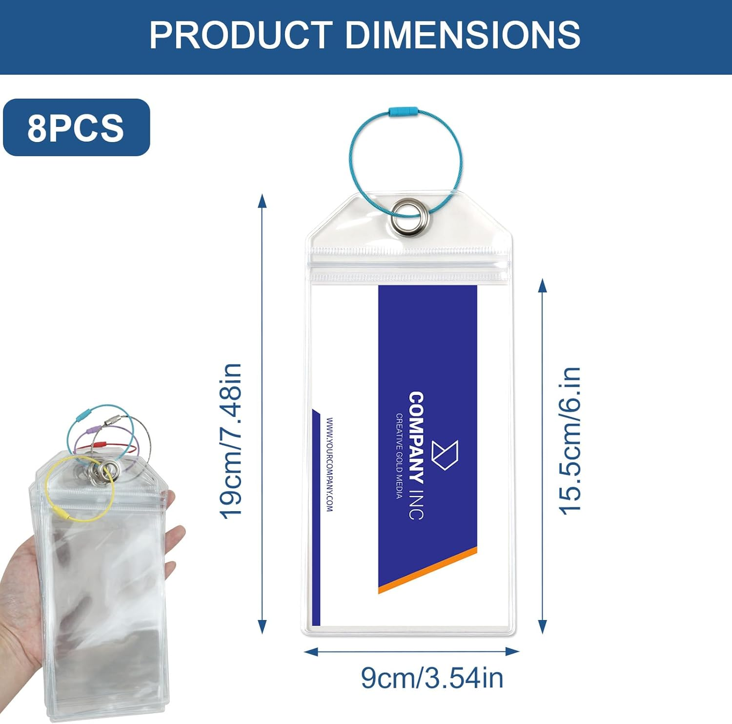 8 Pcs Cruise Luggage Tags Holders, Luggage Tags Ship Route Essentials Waterpoof, Durable Tag Protectors, Fit Travel Accessories Compatible with Most Cruise Lines image number 5