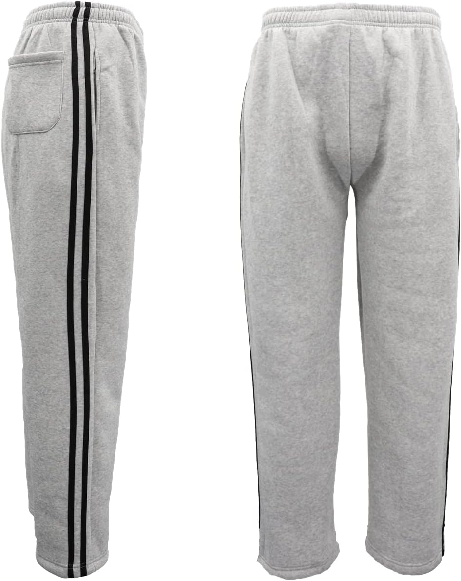 Zmart Australia Men'S Fleece Lined Casual Sports Track Striped Sweat Pants Trousers Gym Trackies
