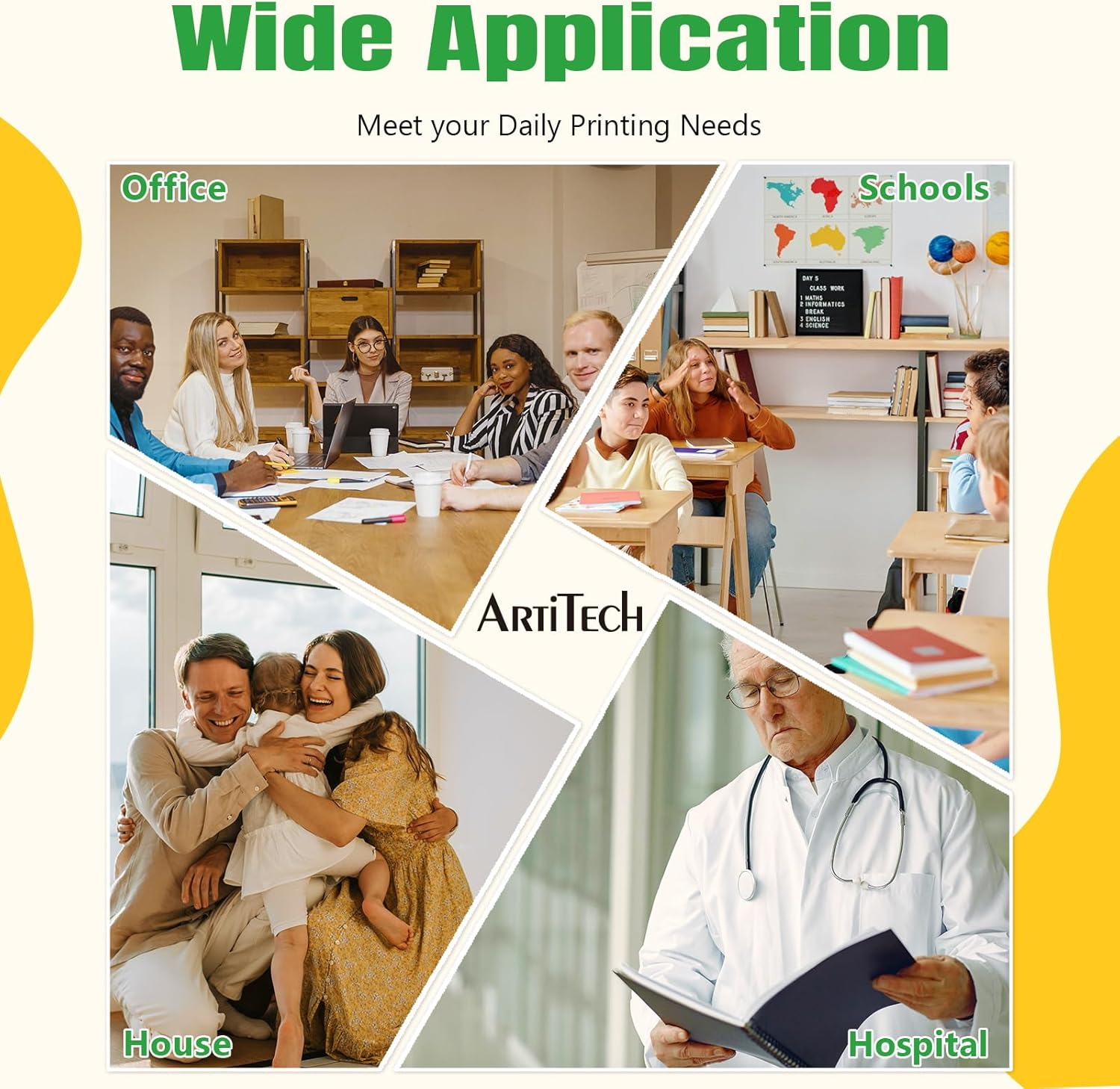 Artitech T542 Ink Bottle Replacement for Epson 542 for Epson Ecotank Pro ET-5150 ET-5170 ET-5180 ET-5800 ET-5850 ET-5880 ET-16650 ET-16600, ST-C5000 ST-C5500 ST-C8000 ST-C8090 Printers (1B 1C 1M 1Y) image number 3