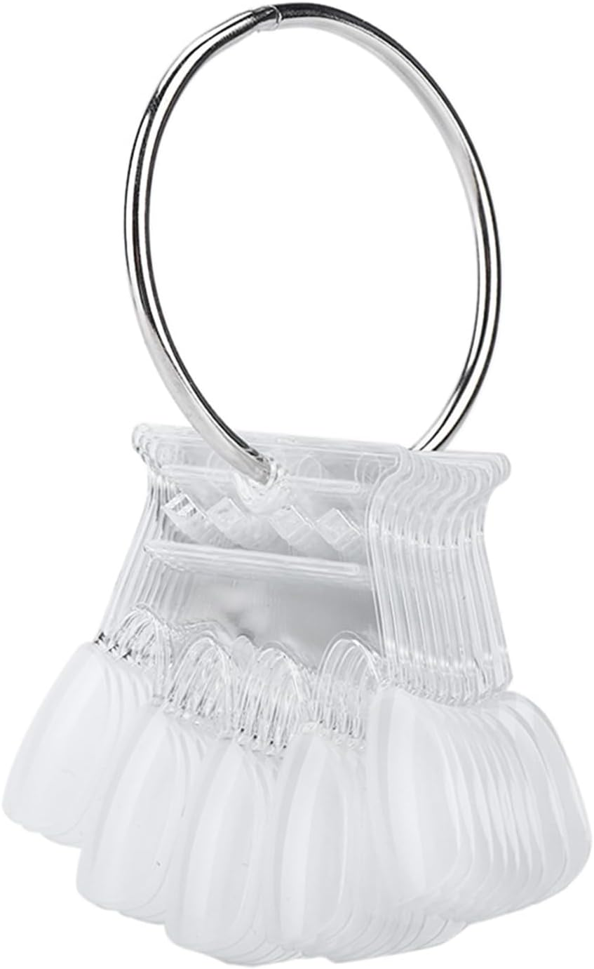 FILFEEL Nail Art Tips, 10 Pieces Nail Sticks Display Nail Polish Colour Display Card Practice Manicure Polish Gel Templates Show Tool (Transparent) image number 1