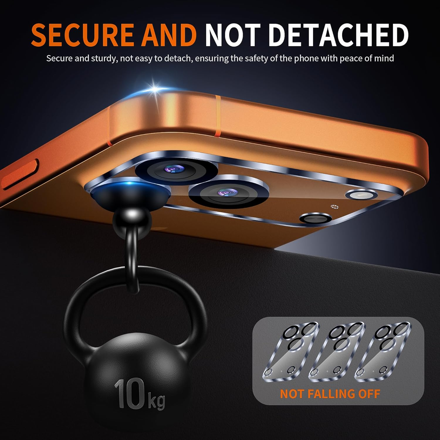 Diruite 3 Pieces Camera Lens Protector for Iphone 17 Pro Camera Protector,Hd anti Scratch Tempered Glass&Aluminum Frame Lens Cover,Black Circle image number 1